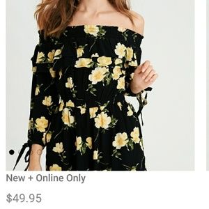 AE Off the Shoulder Floral Romper Online Exclusive